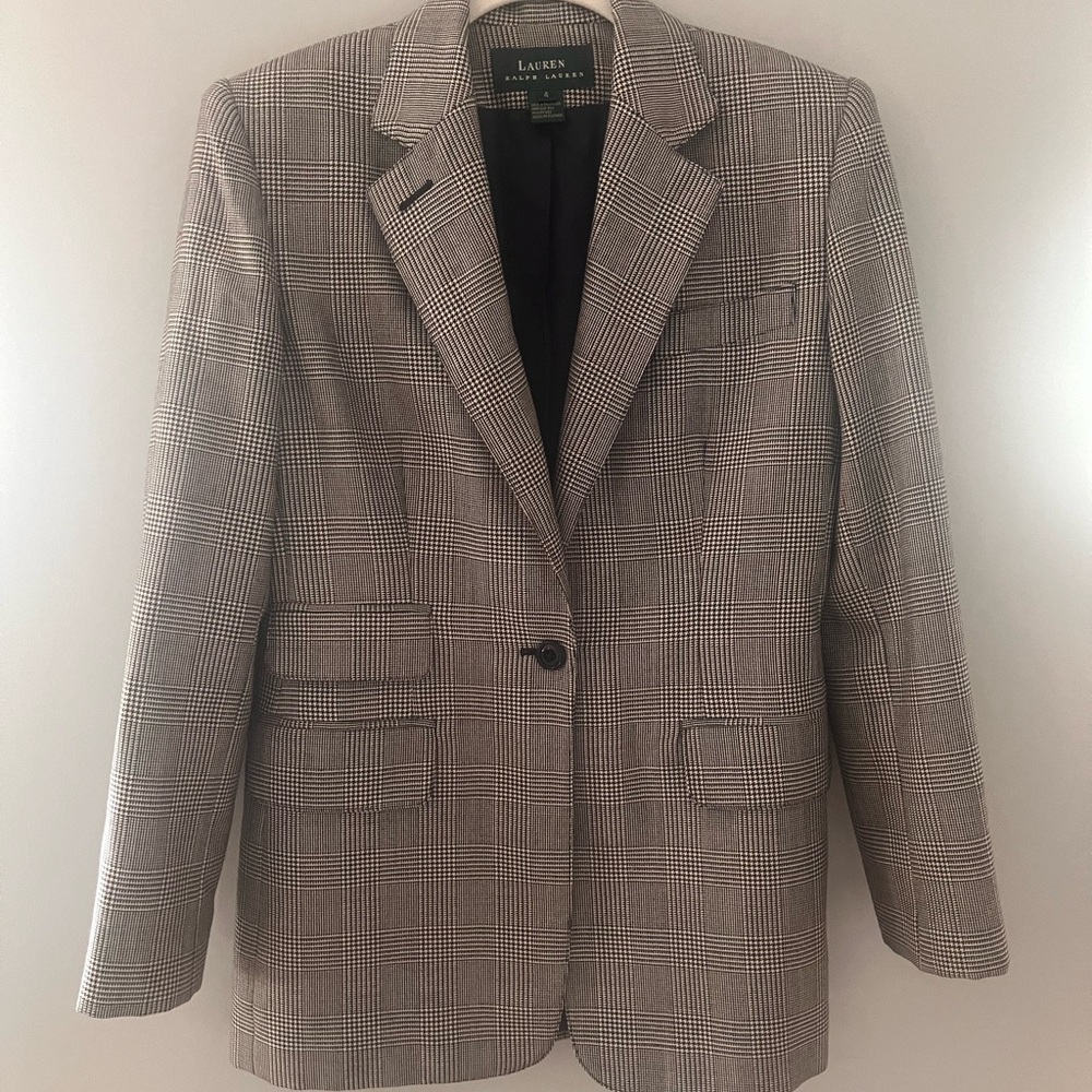 EUC Lauren Ralph Lauren Plaid Blazer